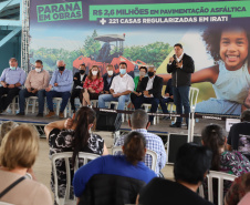 Governador Carlos Massa Ratinho Junior entrega Títulos de Regularização Fundiária e libera recursos em Irati -  Irati, 24/09/2021  -  Foto: Ari Dias/AEN