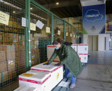 25.09.2021 - Distribuição  de vacinas no Cemepar para cidades do Paraná
Foto Gilson Abreu/AEN
