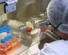 O Tecpar é o único laboratório público brasileiro a produzir a vacina antirrábica veterinária e até o final do ano irá fornecer 19 milhões de doses ao Ministério da Saúde, com o propósito de realizar campanhas de vacinação de cães e gatos em todo o país. Foto: Tecpar
