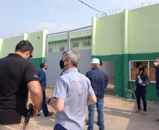 O Secretário da Segurança Pública, Romulo Marinho Soares, esteve em Londrina, nesta quinta-feira (30/09), para acompanhar as obras da Cadeia Pública de Londrina, que estão sendo finalizadas e têm previsão de entrega para novembro deste ano. -  Londrina, 30/09/2021  -  Foto: SESP-PR