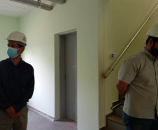 O Secretário da Segurança Pública, Romulo Marinho Soares, esteve em Londrina, nesta quinta-feira (30/09), para acompanhar as obras da Cadeia Pública de Londrina, que estão sendo finalizadas e têm previsão de entrega para novembro deste ano. -  Londrina, 30/09/2021  -  Foto: SESP-PR