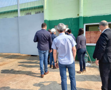 O Secretário da Segurança Pública, Romulo Marinho Soares, esteve em Londrina, nesta quinta-feira (30/09), para acompanhar as obras da Cadeia Pública de Londrina, que estão sendo finalizadas e têm previsão de entrega para novembro deste ano. -  Londrina, 30/09/2021  -  Foto: SESP-PR