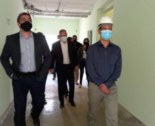 O Secretário da Segurança Pública, Romulo Marinho Soares, esteve em Londrina, nesta quinta-feira (30/09), para acompanhar as obras da Cadeia Pública de Londrina, que estão sendo finalizadas e têm previsão de entrega para novembro deste ano. -  Londrina, 30/09/2021  -  Foto: SESP-PR