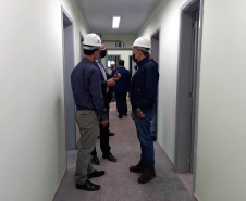 O Secretário da Segurança Pública, Romulo Marinho Soares, esteve em Londrina, nesta quinta-feira (30/09), para acompanhar as obras da Cadeia Pública de Londrina, que estão sendo finalizadas e têm previsão de entrega para novembro deste ano. -  Londrina, 30/09/2021  -  Foto: SESP-PR