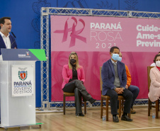 04.10.2021 - Governador Carlos Massa Ratinho Junior, participa do lançamento do Parana Rosa 2021.
Foto Gilson Abreu/AEN
