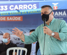 O governador em exercício Darci Piana e o secretário estadual da Saúde, Beto Preto, entregam nesta quarta-feira (13),  veículos da Estratégia da Saúde da Família aos municípios da 1ª Regional de Saúde de Paranaguá, além de computadores para renovação e modernização do parque tecnológico da Sesa.13/10/2021 - Foto: Geraldo Bubniak/AEN
