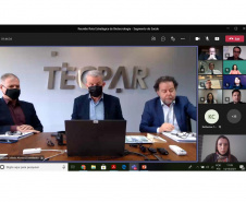 O Instituto de Tecnologia do Paraná (Tecpar) e o Sistema Fiep, parceiros na elaboraçãodo Roadmap Biotecnologia 2031, no segmento da saúde, realizaram a primeira reuniãode Articulação da Rota Estratégica nesta quinta-feira (14). - Curitiba, 14/10/2021 - Foto: Tecpar