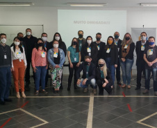 A Fomento Paraná deu início a uma rodada de seis Encontros Regionais de Agentes de Crédito ao longo do mês de outubro, em parceria com o Sebrae/PR. Os eventos são presenciais, seguindo os protocolos sanitários, e foram possibilitados a partir do avanço da vacinação da população paranaense contra a covid-19.  -  Curitiba, 15/10/2021  -  Foto: Fomento Paraná