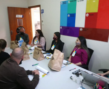 A Fomento Paraná deu início a uma rodada de seis Encontros Regionais de Agentes de Crédito ao longo do mês de outubro, em parceria com o Sebrae/PR. Os eventos são presenciais, seguindo os protocolos sanitários, e foram possibilitados a partir do avanço da vacinação da população paranaense contra a covid-19.  -  Curitiba, 15/10/2021  -  Foto: Fomento Paraná