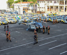 Com o reforço do efetivo administrativo, a Polícia Militar desencadeou a Operação Fecha Quartel III na Capital e em todo o Estado do Paraná nesta sexta-feira (22/10). Apenas em Curitiba e na Região Metropolitana, mais de 270 policiais estão nas ruas, além do efetivo já aplicado no policiamento ordinário, reforçando o patrulhamento nas áreas comerciais, residenciais e com maior índice de ocorrências. - Curitiba, 22/10/2021 - Foto: Soldado Ismael Ponchio