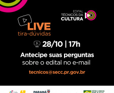Cultura responde dúvidas sobre edital de técnicos e técnicas durante live - Curitiba, 25/210/2021 - Foto: SECC