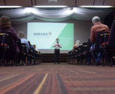 A Secretaria de Estado da Saúde retomou a discussão do Planejamento Regional Integrado (PRI), iniciando a segunda etapa do projeto na Macrorregião Oeste nesta segunda-feira (25), em Foz do Iguaçu.. Foto: Américo Antonio/SESA