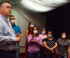 As ações para o pós-pandemia da Covid-19 devem ser prioridade no processo de reorganização do Planejamento Regional Integrado (PRI) da área da saúde no Paraná. A afirmação foi feita pelo secretário estadual da Saúde, Beto Preto, durante evento para discutir o PRI com Regionais e municípios da Macrorregião Oeste, realizado em Foz do Iguaçu, nesta terça-feira (26). - Foz do Iguaçu, 26/10/2021 - Foto: Américo Antonio/SESA