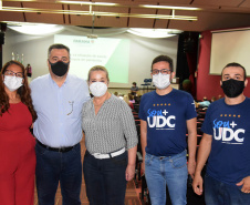 As ações para o pós-pandemia da Covid-19 devem ser prioridade no processo de reorganização do Planejamento Regional Integrado (PRI) da área da saúde no Paraná. A afirmação foi feita pelo secretário estadual da Saúde, Beto Preto, durante evento para discutir o PRI com Regionais e municípios da Macrorregião Oeste, realizado em Foz do Iguaçu, nesta terça-feira (26). - Foz do Iguaçu, 26/10/2021 - Foto: Américo Antonio/SESA