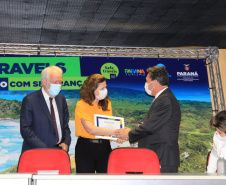 A conquista do Selo Safe Travels, do Conselho Mundial de Viagens e Turismo (WTCC), garante ao Paraná o título de embaixador do turismo seguro em relação às medidas sanitárias contra a Covid-19. Com o título, a Paraná Turismo emite certificados a municípios e empreendimentos que cumprem essas normas de segurança. Foto: Alessandro Vieira/SEDEST