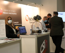 Nesta quarta-feira (03/11), em Foz do Iguaçu, região oeste do Paraná, foi aberto oficialmente o InterForensics, maior evento de Ciências Forenses da América Latina, que reúne, em um único lugar, renomados nomes nacionais e internacionais das mais diversas áreas deste setor. - Foz do Iguaçu, -3/11/2021 - Foto: SESP_PR