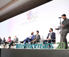 Nesta quarta-feira (03/11), em Foz do Iguaçu, região oeste do Paraná, foi aberto oficialmente o InterForensics, maior evento de Ciências Forenses da América Latina, que reúne, em um único lugar, renomados nomes nacionais e internacionais das mais diversas áreas deste setor. - Foz do Iguaçu, -3/11/2021 - Foto: SESP_PR