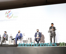 Nesta quarta-feira (03/11), em Foz do Iguaçu, região oeste do Paraná, foi aberto oficialmente o InterForensics, maior evento de Ciências Forenses da América Latina, que reúne, em um único lugar, renomados nomes nacionais e internacionais das mais diversas áreas deste setor. - Foz do Iguaçu, -3/11/2021 - Foto: SESP_PR