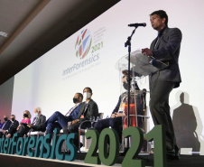 Nesta quarta-feira (03/11), em Foz do Iguaçu, região oeste do Paraná, foi aberto oficialmente o InterForensics, maior evento de Ciências Forenses da América Latina, que reúne, em um único lugar, renomados nomes nacionais e internacionais das mais diversas áreas deste setor. - Foz do Iguaçu, -3/11/2021 - Foto: SESP_PR