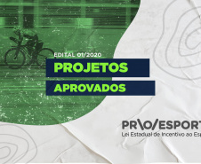A Superintendência Geral do Esporte do Paraná e a Comissão do Programa Estadual de Fomento e Incentivo ao Esporte (CPROESPORTE) tornam público a conclusão da etapa de seleção de projetos referente ao Edital 01/2020 do PROESPORTE. - Curitiba, 04/11/2021 - Foto/Arte: Paraná Esporte