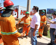 As obras de modernização do Trevo Gauchão, em Umuarama, chegaram a um terço de execução. O governador Carlos Massa Ratinho Junior vistoriou nesta quinta-feira (04) o projeto que vai resolver um dos principais gargalos logísticos do Noroeste paranaense. - Umuarama, 04/11/2021 - Foto:  Ari Dias/AEN