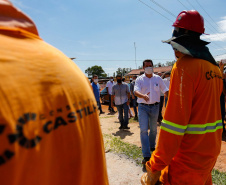 As obras de modernização do Trevo Gauchão, em Umuarama, chegaram a um terço de execução. O governador Carlos Massa Ratinho Junior vistoriou nesta quinta-feira (04) o projeto que vai resolver um dos principais gargalos logísticos do Noroeste paranaense.  Foto: Jonathan Campos/AEN