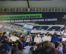 Governador Carlos Massa Ratinho Junior anuncia obras para tornar Cascavel a primeira cidade do Paraná com 100% de saneamento
Foto Gilson Abreu/AEN