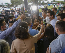 Governador Carlos Massa Ratinho Junior anuncia obras para tornar Cascavel a primeira cidade do Paraná com 100% de saneamento
Foto Gilson Abreu/AEN