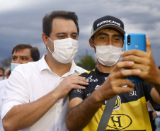 Governador Carlos Massa Ratinho Junior anuncia obras para tornar Cascavel a primeira cidade do Paraná com 100% de saneamento
Foto Gilson Abreu/AEN