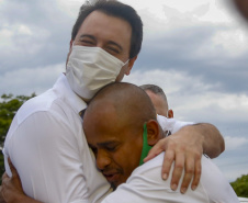 Governador Carlos Massa Ratinho Junior anuncia obras para tornar Cascavel a primeira cidade do Paraná com 100% de saneamento
Foto Gilson Abreu/AEN