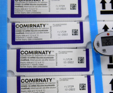 O Paraná recebeu nesta segunda-feira (8) mais 161.460 imunizantes da Pfizer/BioNTech. A nova remessa ainda aguarda a divulgação do informe técnico do Governo Federal e, por isso, ainda não tem público-alvo definido. - Curitiba, 08/11/2021 - Foto: Américo Antonio/SESA