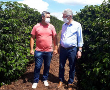 Entrega de pavimentação de estrada rural e de máquinas, caminhão e equipamentos para cooperativas de agricultura familiar, inauguração de cozinha comunitária. Estas foram algumas das ações dos secretários estaduais da Agricultura e do Abastecimento, Norberto Ortigara, e do Planejamento e Projetos Estruturantes, Valdemar Bernardo Jorge, na semana passada na região do Norte Pioneiro. - Curitiba, 08/11/2021 - Foto: SEAB