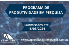 FUNDAÇÃO ARAUCÁRIA BOLSA PRODUTIVIDADE