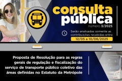 Regras do Transporte Público Coletivo das áreas definidas no estatuto da metrópole é tema de Consulta Pública aberta pela Agepar