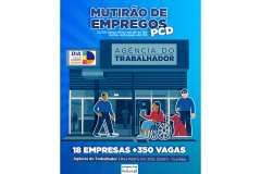 Mutirão de Empregos para Pessoas com Deficiência acontece em Curitiba no dia 23 de setembro 