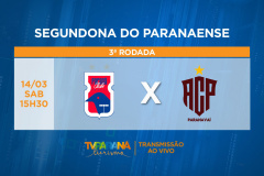 TV Paraná Turismo transmite Paraná Clube x Paranavaí neste sábado (14)