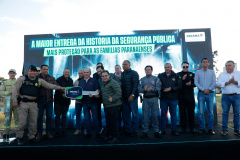 Governo do Paraná reforça segurança pública no Oeste com entrega de 49 novas viaturas