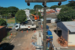 Copel inicia nova etapa de instalação de cabos protegidos em Mandaguaçu