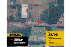 Detonação de rochas na BR-469