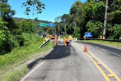 Serviços de microrrevestimento asfáltico em Matinhos devem afetar o trânsito durante os primeiros dias do mês de dezembro.
Foto: DER