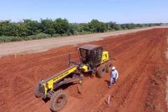 Obras da Perimetral Leste de Foz do Iguaçu avançam em três pontos do projeto. Foto:DER