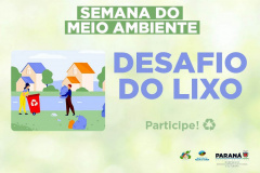 A Secretaria Estadual do Desenvolvimento Sustentável e do Turismo (Sedest) e o Instituto Água e Terra (IAT), órgão vinculado à secretaria, mobilizam os municípios e a população a postarem na internet o antes e o depois de uma limpeza.  -  Curitiba, 01/06/2021  -  Foto/Arte: SEDEST