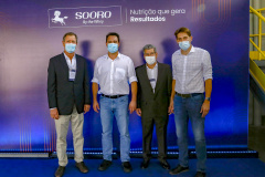 Governador Carlos Massa Ratinho Junior, participou da inauguração da nova planta industrial da Sooro Renner, líder nacional na produção de proteínas derivadas do soro de leite, em Marechal Cândido Rondon - Presentes, o 
prefeito Marcio Rauber e o diretor-presidente da Sooro Renner, William da Silva  - Marechal Cândido Rondon, 22/09/2021  -  Foto: Gilson Abreu/AEN
