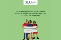 Abertas as inscrições para sociedade participar do Conselho Estadual de Juventude