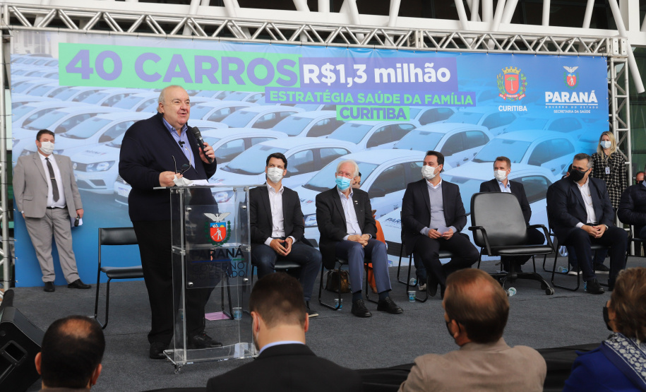 O governador Carlos Massa Ratinho Junior entrrega  nesta quinta-feira (11),  veículos da Estratégia da Saúde da Família no Parque Barigui em Curitiba.   - 11/11/2021