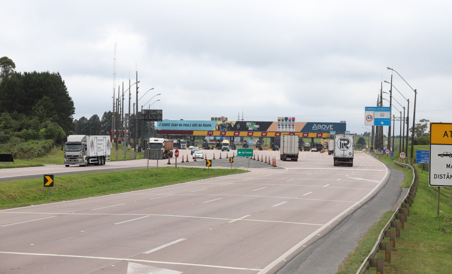 Praça de Pedágio BR-227 (CCR Rodonorte)  - São Luiz do Purunã  - 24/11/2021 - Foto: Geraldo Bubniak/AEN