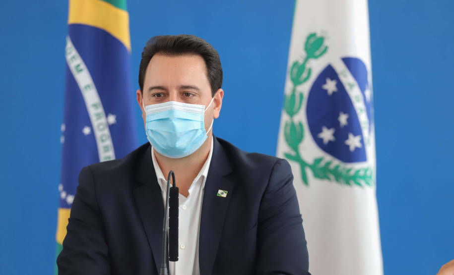 O governador Carlos Massa Ratinho Junior e secretários de Estado apresentam nesta sexta-feira (26), em conjunto com a Polícia Rodoviária Federal, detalhes do plano de operação para o fim da concessão das rodovias paranaenses, que ocorre neste final de semana. - 26/11/2021