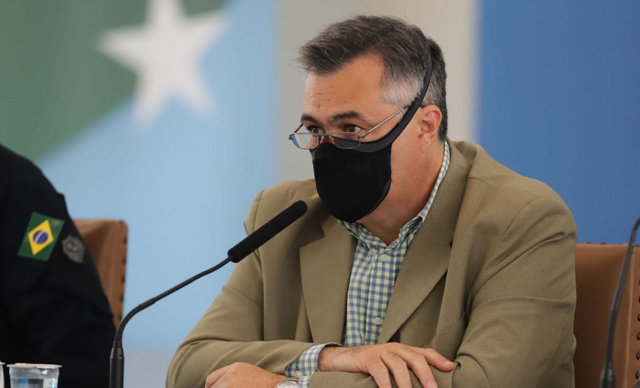 O governador Carlos Massa Ratinho Junior e secretários de Estado apresentam nesta sexta-feira (26), em conjunto com a Polícia Rodoviária Federal, detalhes do plano de operação para o fim da concessão das rodovias paranaenses, que ocorre neste final de semana. - 26/11/2021