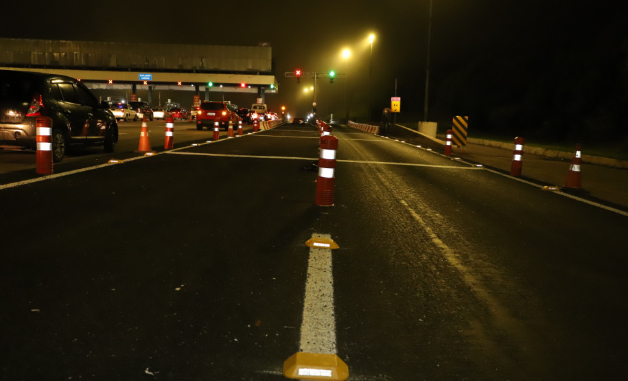 Encerramento dos atuais contratos de concessão de rodovias no Paraná. Abertura das catracas da praça de pedágio da Ecovia, na BR-277, em São José dos Pinhais, ocorrida à 0h00 deste domingo. - Curitiba, 28/11/2021 - Foto: Ari Dias/AEN