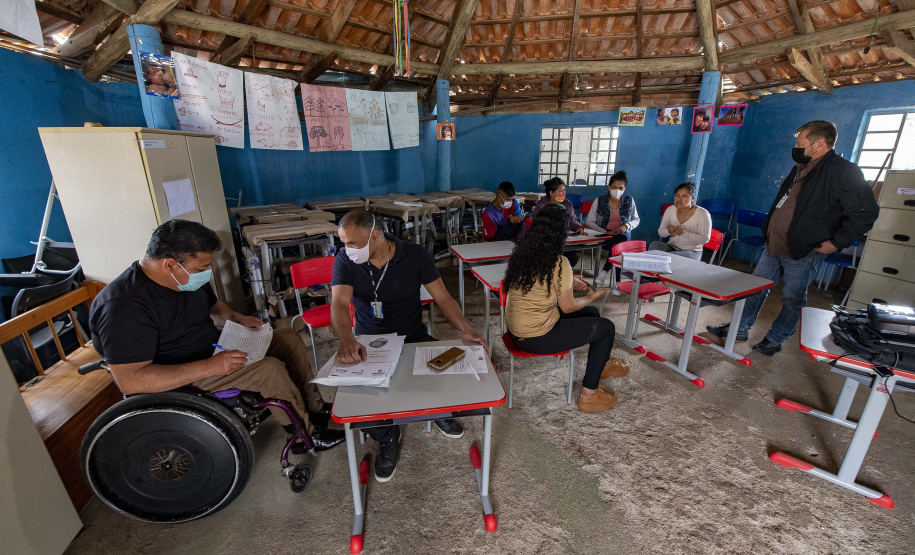 Artesãos de comunidades indígenas fazem a formação da Bolsa Qualificação. Foto: Kraw Penas/SECC